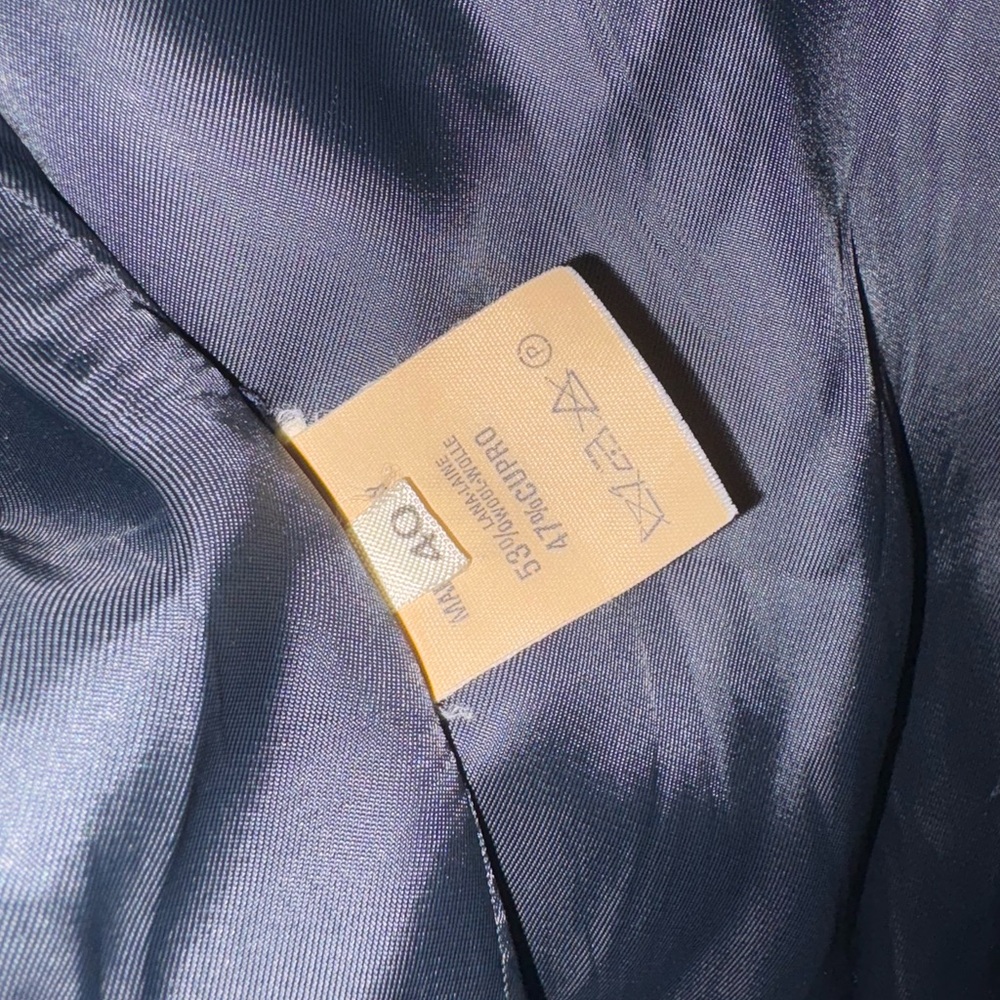Vintage Emporio Armani Made In Italy Wool Blend Pinstriped Blazer Jacket Size 40 - Picture 4 of 11